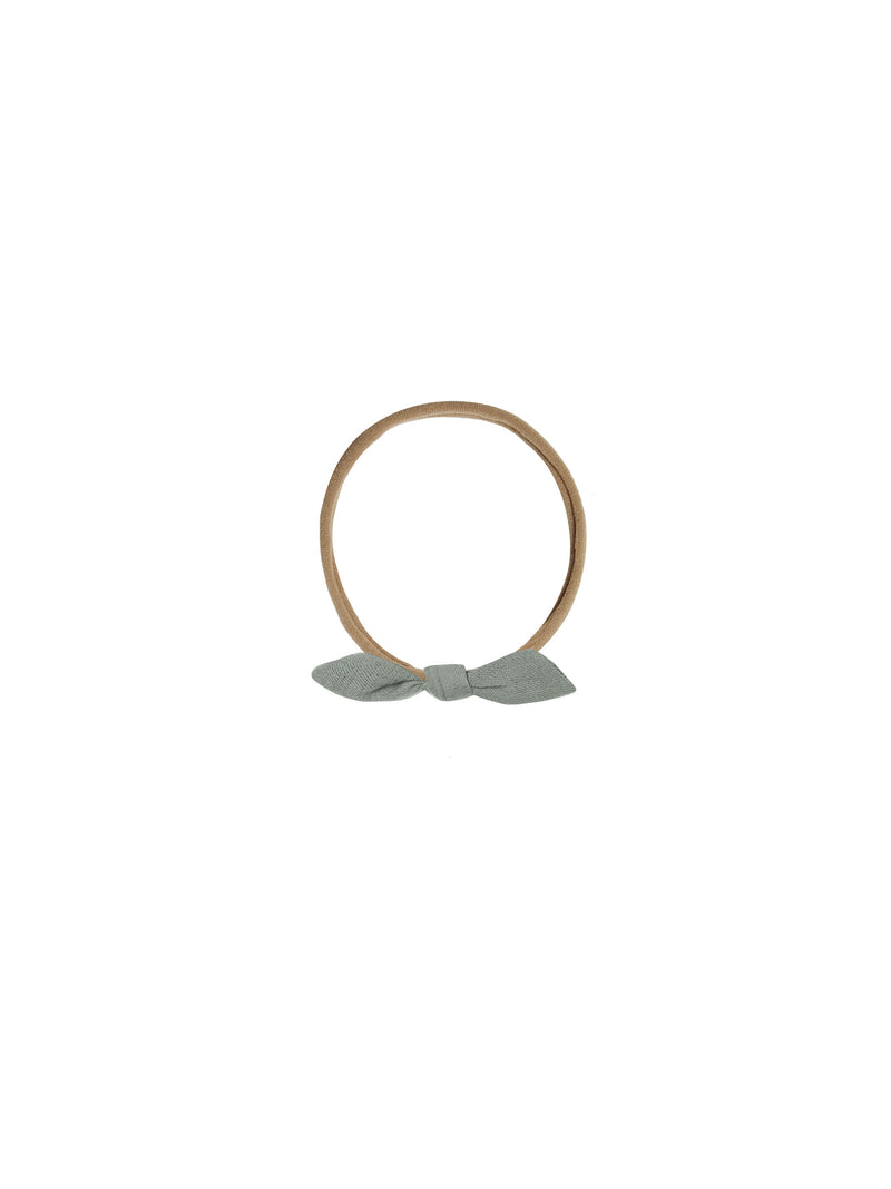 Little Knot Headband | Sea Green - Beige | Quincy Mae