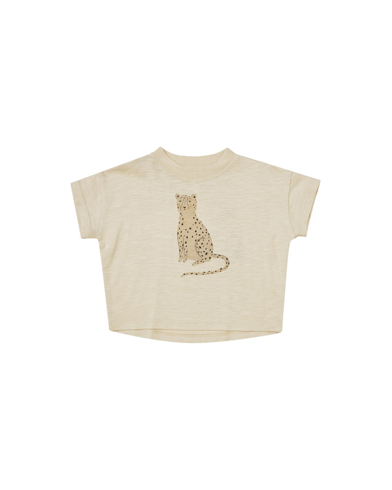 Girls Boxy Tee | Leopard Graphic | Rylee and Cru