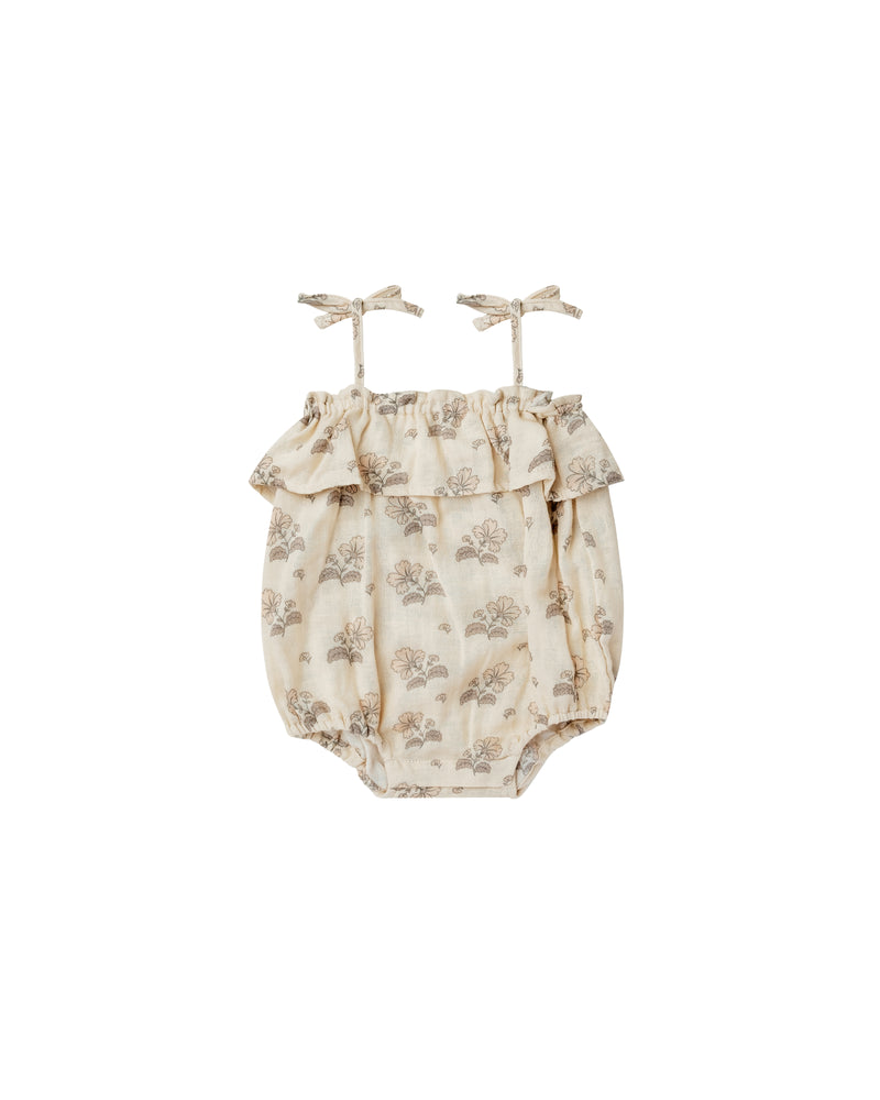 Baby Bubble | Ruffle Romper- Vintage Floral | Rylee and Cru