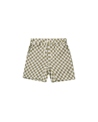 Cotton Bermuda Shorts | Olive Check | Rylee and Cru - The Ridge Kids