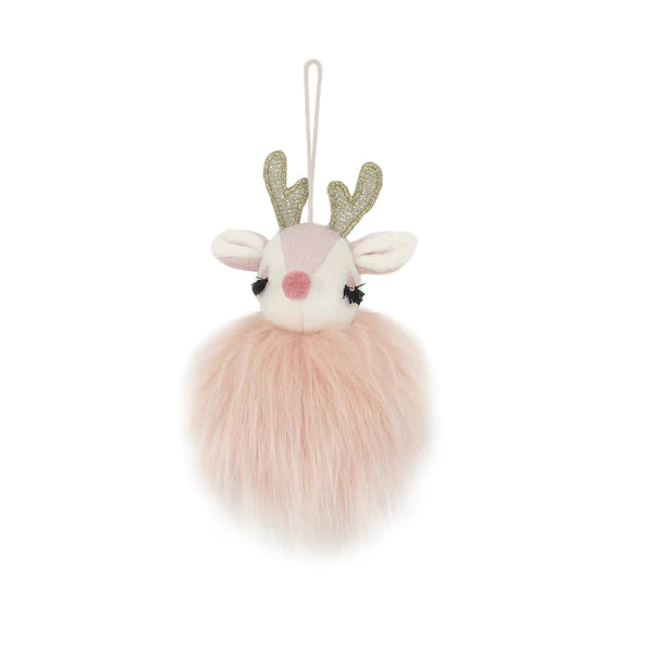 Holiday Plush Ornament | Reindeer, Pink | Mon Ami Designs - The Ridge Kids