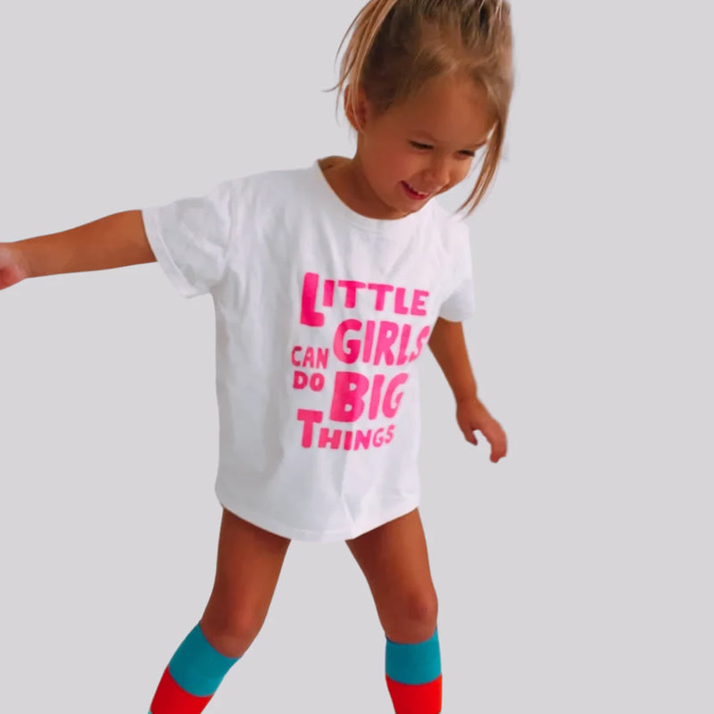 100% Cotton Tee Shirt | Little Girls Can Do Big Things| Minimalist Folk Co. - The Ridge Kids