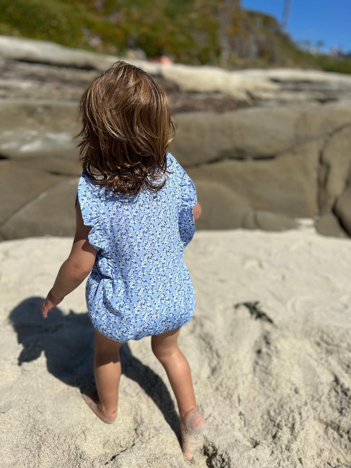 Baby Cotton Megan Bubble | Blue Ditsy Floral | Vignette - The Ridge Kids