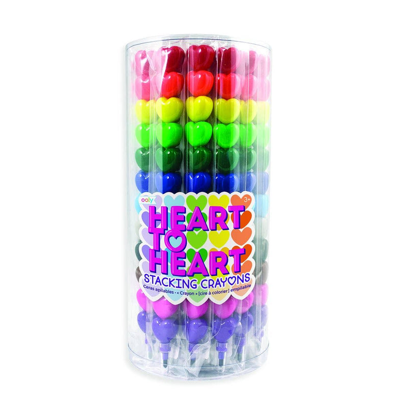 Heart to Heart Stacking Crayons - Tub of 24 - The Ridge Kids