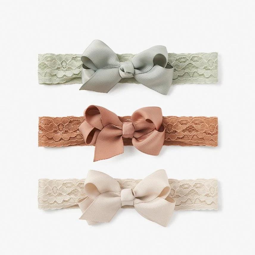 Headband | Bow 3 PK- assorted | Elegant Baby - The Ridge Kids
