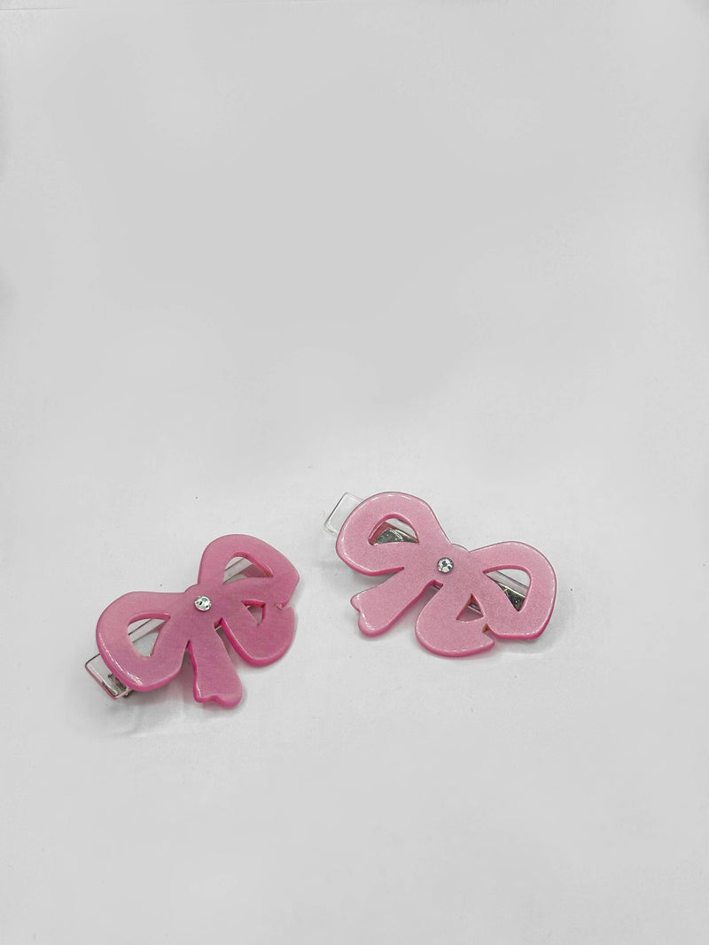 Alligator Clips | Bows- Double Pink | Lilies and Roses NY - The Ridge Kids