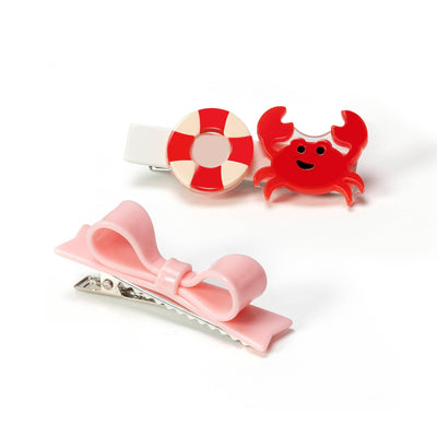 Alligator Hair Clips | Crab & Bowtie | Lilies and Roses NY - The Ridge Kids