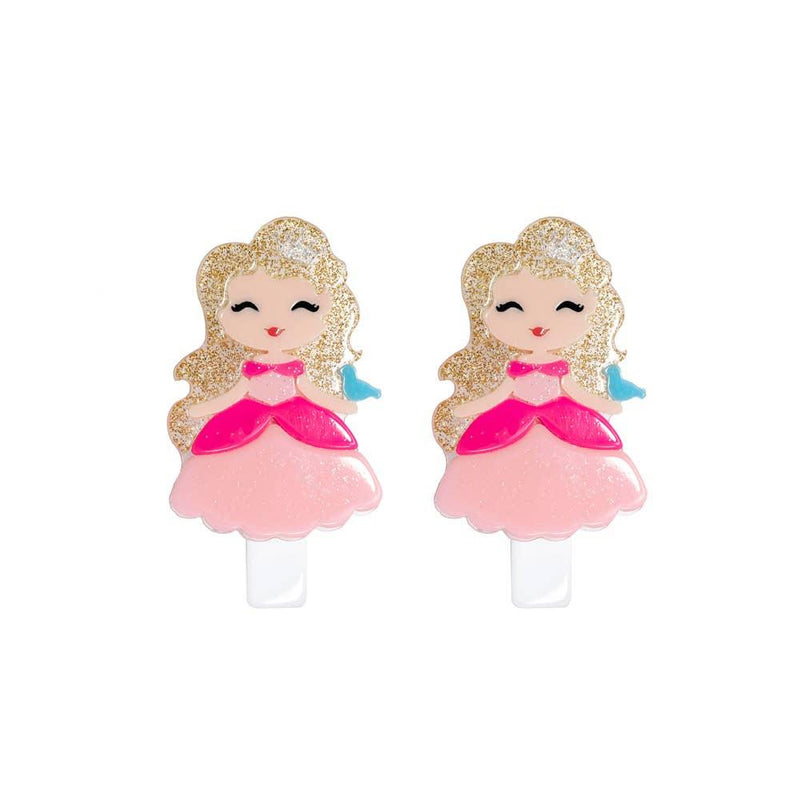 Alligator Hair Clips | Cute Doll- Light Pink Dress | Lilies and Roses NY - The Ridge Kids