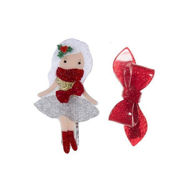 Alligator Hair Clips Set | Holiday Party Girl | Lilies & Roses NY - The Ridge Kids