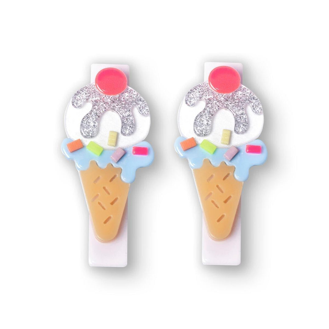 Alligator Hair Clips Set | Ice Cream Sundae | Lilies & Roses NY - The Ridge Kids