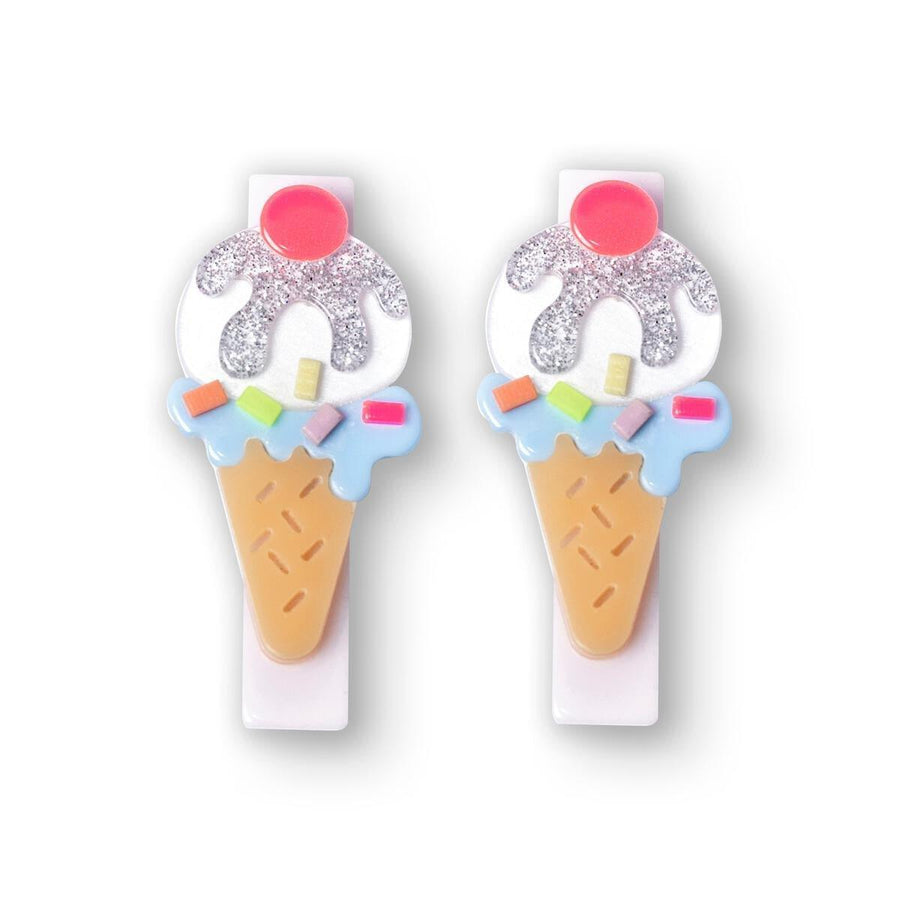 Alligator Hair Clips Set | Ice Cream Sundae | Lilies & Roses NY - The Ridge Kids