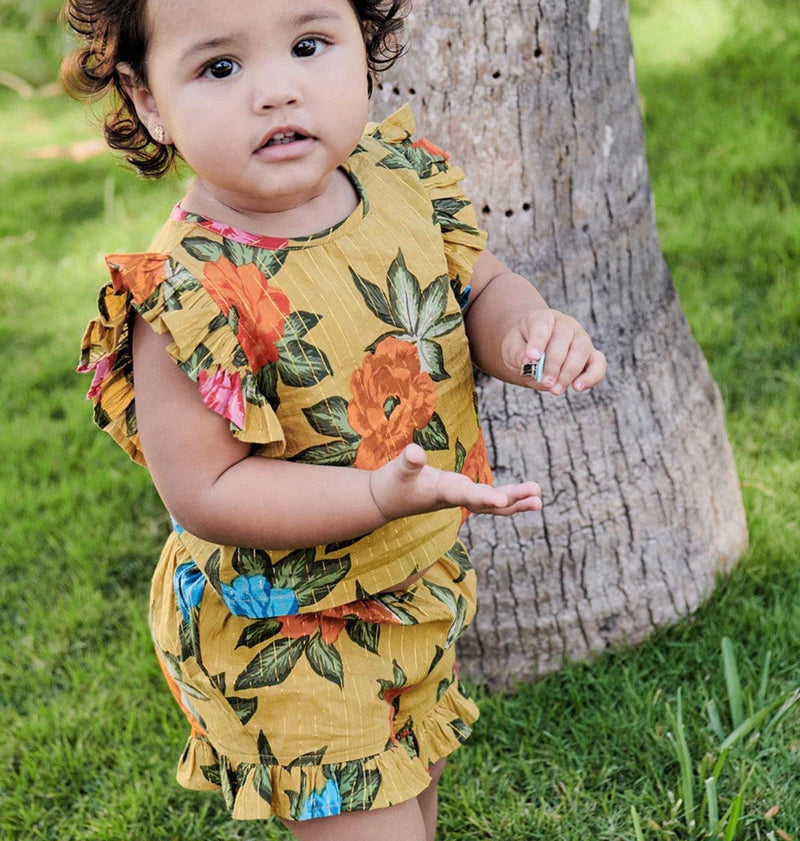 Baby 2 Piece Set | Roey- Hawaiian Floral | Pink Chicken - The Ridge Kids