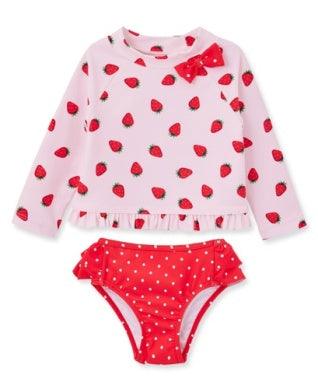 Baby 2 Piece Swim | Rash guard set- Strawberry | Little Me - The Ridge Kids