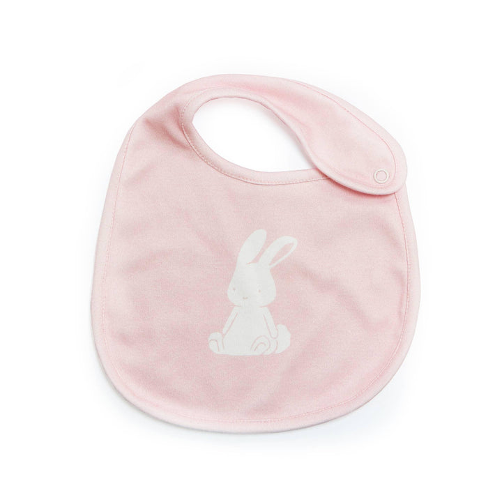 Baby Bib | Blossom's Organic Reversible Bib- Pink | Bunnies by the Bay - The Ridge Kids