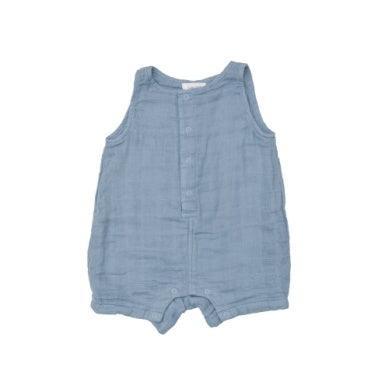 Baby Boy Shortie | Romper - Blue | Angel Dear - The Ridge Kids