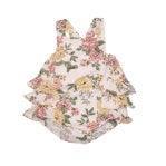 Baby Bubble | Ruffle Sunsuit - Dahlia | Angel Dear - The Ridge Kids
