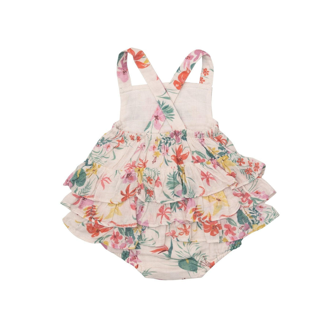 Baby Bubble | Ruffle Sunsuit- Leilani Floral | Angel Dear - The Ridge Kids