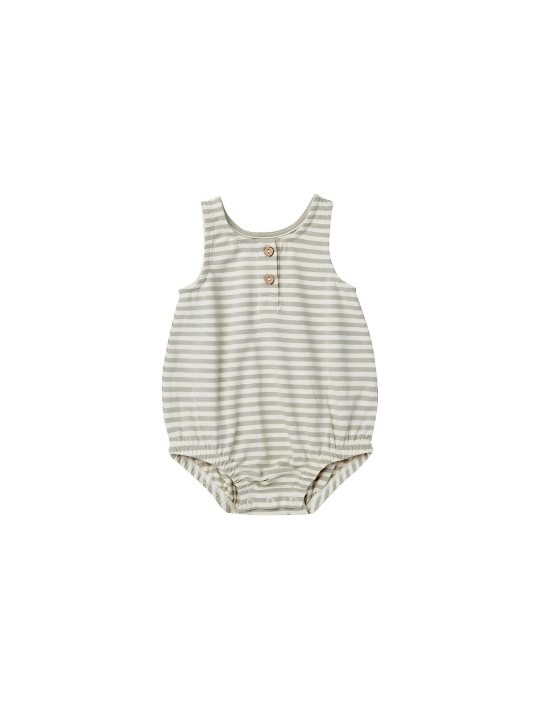 Baby Bubble | Sleeveless - Pistachio Stripe | Quincy Mae - The Ridge Kids