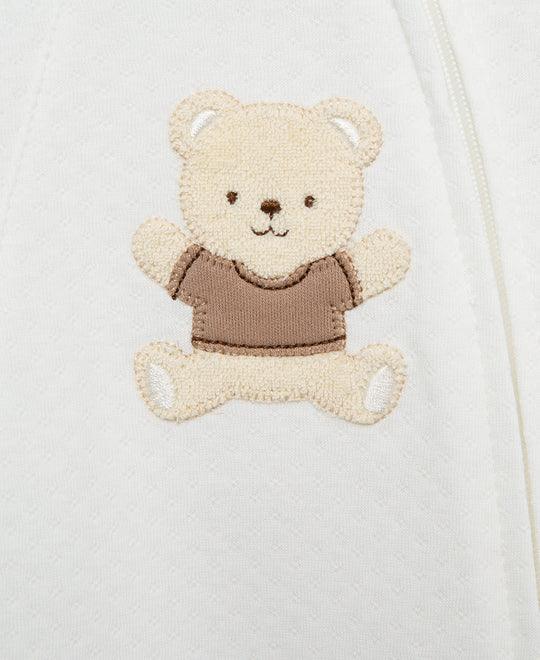 Baby Footed Onesie | Sweet Bear - Ivory | Little Me - The Ridge Kids