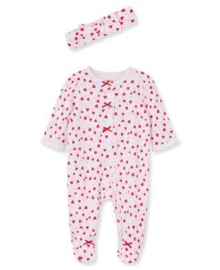 Baby Footed Onesie | Valentine | Little Me - The Ridge Kids