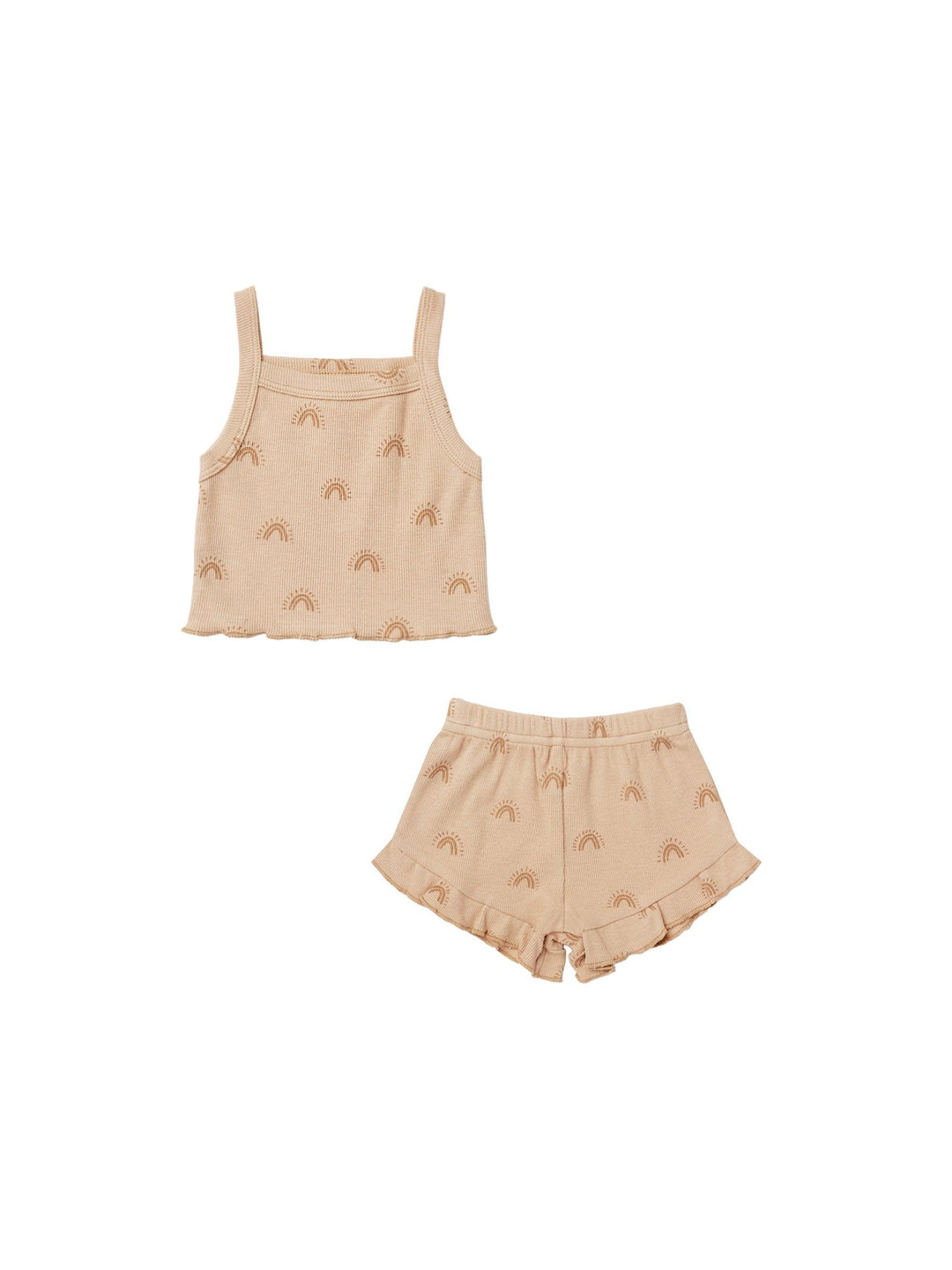 Baby Girl 2 Piece Set | Evie Tank Set- Rainbows | Quincy Mae - The Ridge Kids