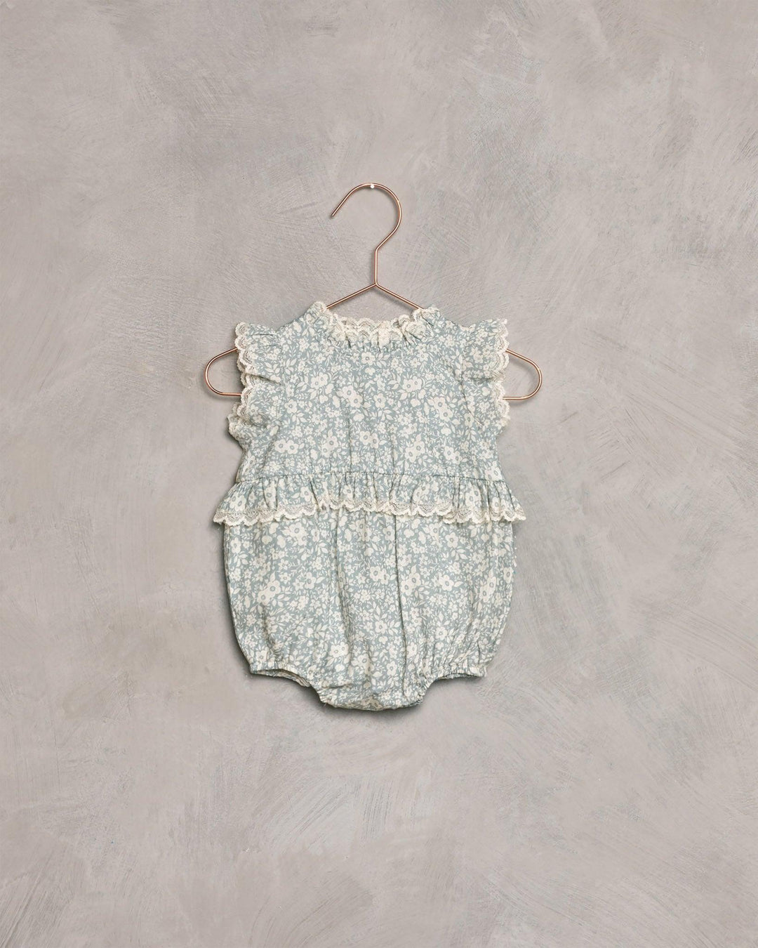Baby Girl Alice Romper | Blue Floret | Noralee - The Ridge Kids