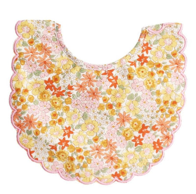 Baby Girl Bib | Scallop Edge Bib Sweet Marigold | Alimrose - The Ridge Kids