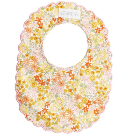 Baby Girl Bib | Scallop Edge Bib Sweet Marigold | Alimrose - The Ridge Kids