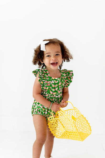 Baby Girl Bubble | Emmy Romper -Bold Butterfly | Ollie Jay - The Ridge Kids