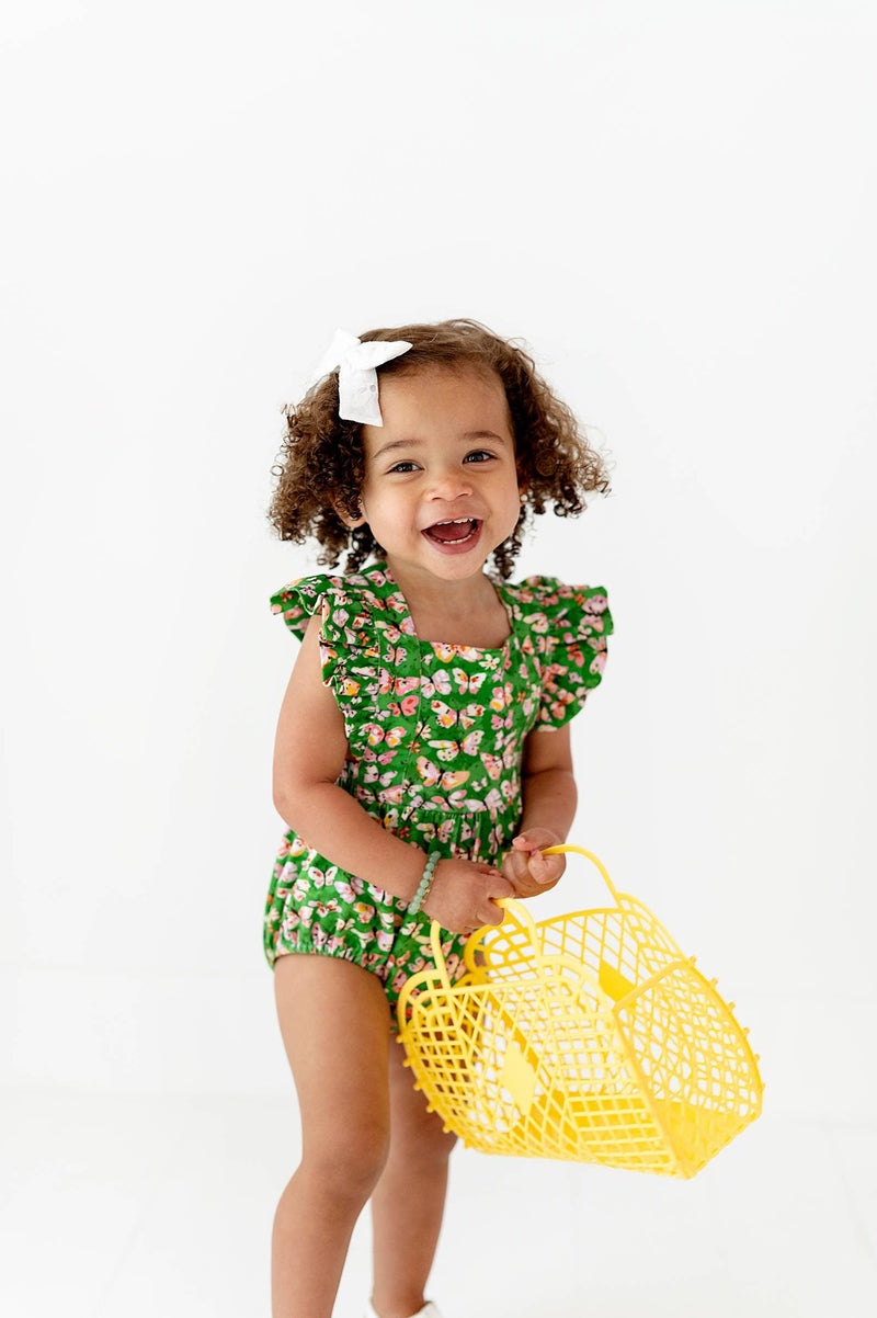 Baby Girl Bubble | Emmy Romper -Bold Butterfly | Ollie Jay - The Ridge Kids