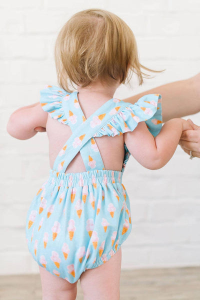 Baby Girl Bubble | Emmy Romper - Ice Cream Dreams | Ollie Jay - The Ridge Kids