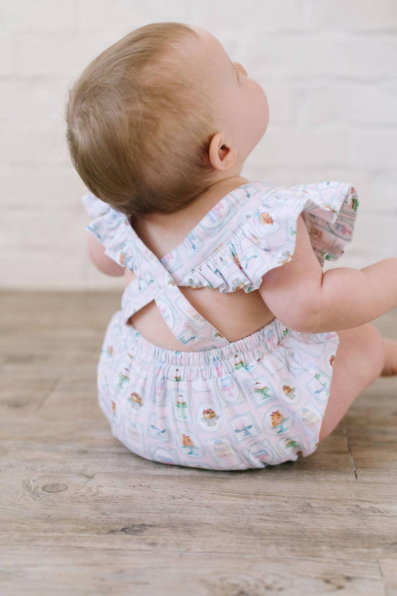 Baby Girl Bubble |Emmy Romper-Let Them Eat Cake | Ollie Jay - The Ridge Kids