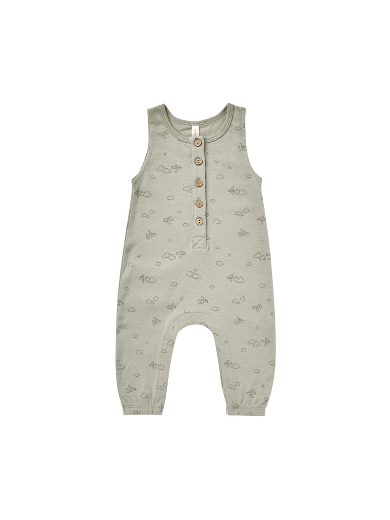 Baby Jumpsuit | Sleeveless Jumpsuit - Pistachio | Quincy Mae - The Ridge Kids