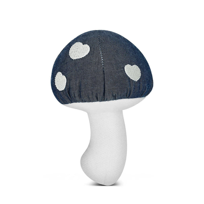 Baby Rattle | Chambray Mushroom Rattle | Apple Park - The Ridge Kids