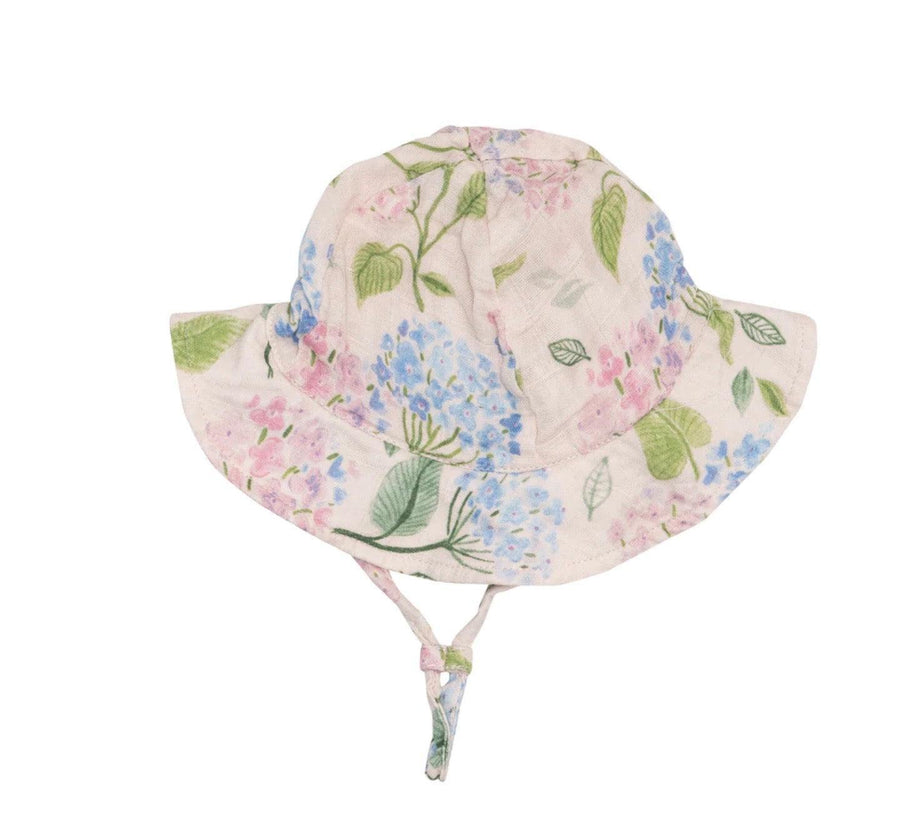 Baby Sunhat | Cotton Muslin Colorful Hydrangeas Sunhat| Angel Dear - The Ridge Kids