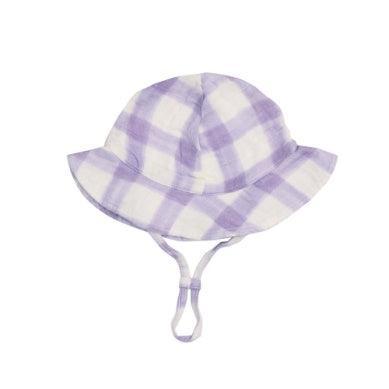 Baby Sunhat | Lavender Rose Gingham | Angel Dear - The Ridge Kids