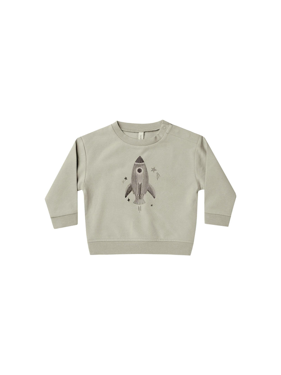 Baby Sweatshirt | Spaceship | Quincy Mae - The Ridge Kids