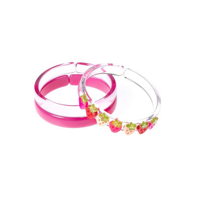 Bangle Set | Multi Strawberry Pink+Red | Lilies and Roses NY - The Ridge Kids