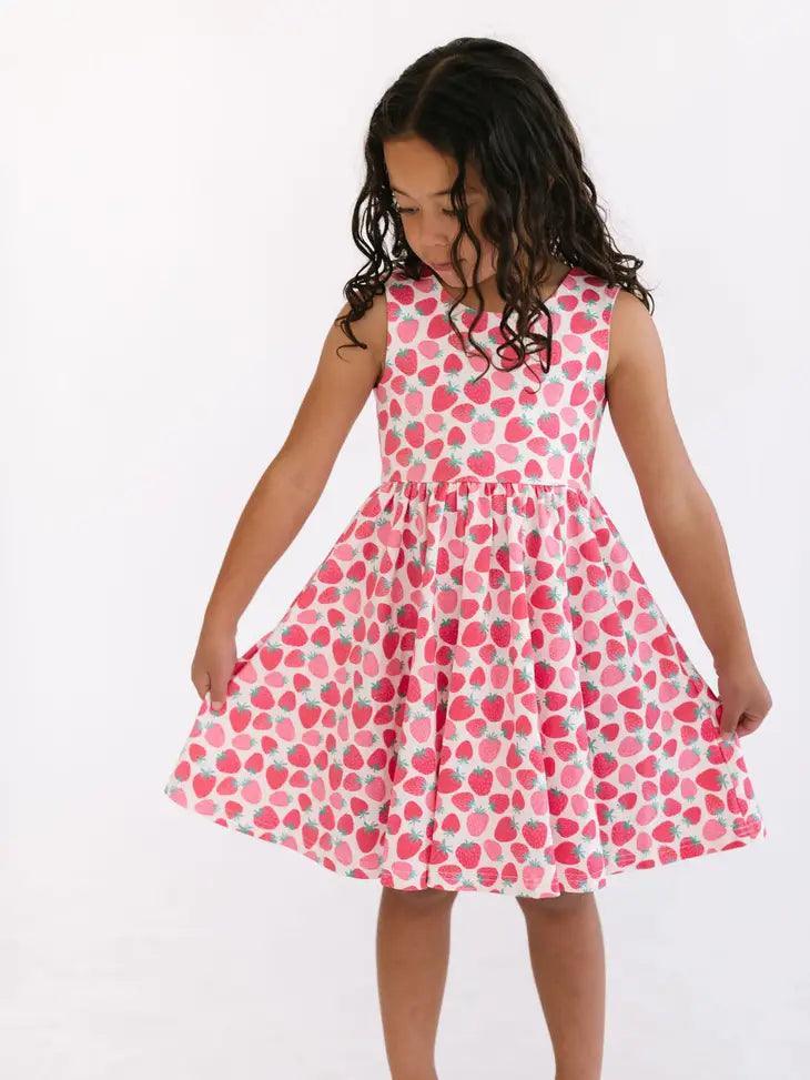 Girls Dress | Tank Dress - Berry Cute | Ollie Jay