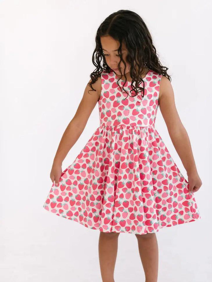 Girls Dress | Tank Dress - Berry Cute | Ollie Jay