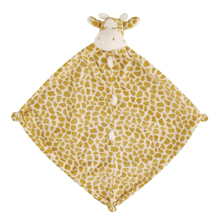 giraffe head attached to baby blanket that babies can cuddle 