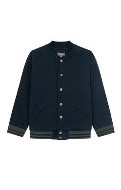 Bomber Jacket Toddler | Garment Dyed Oxford Navy Knit | DL1961 Kids - The Ridge Kids