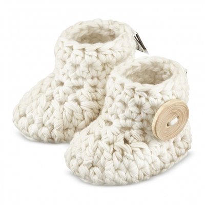 Booties | 100% Bamboo Knit in Cream | Maylily - The Ridge Kids