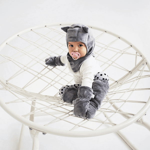 Booties | Faux Fur Cold Weather Booties in Pale Grey | Maylily - The Ridge Kids