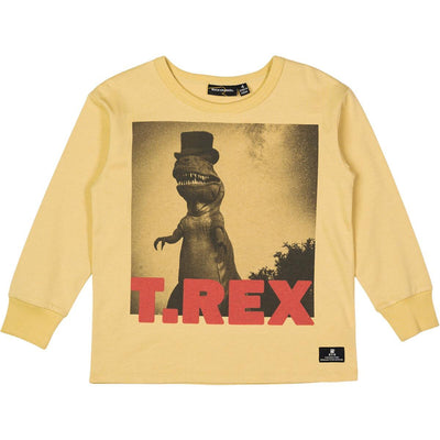 Boys Cotton Tee Shirt | T Rex Long Sleeve | Rock Your Baby - The Ridge Kids