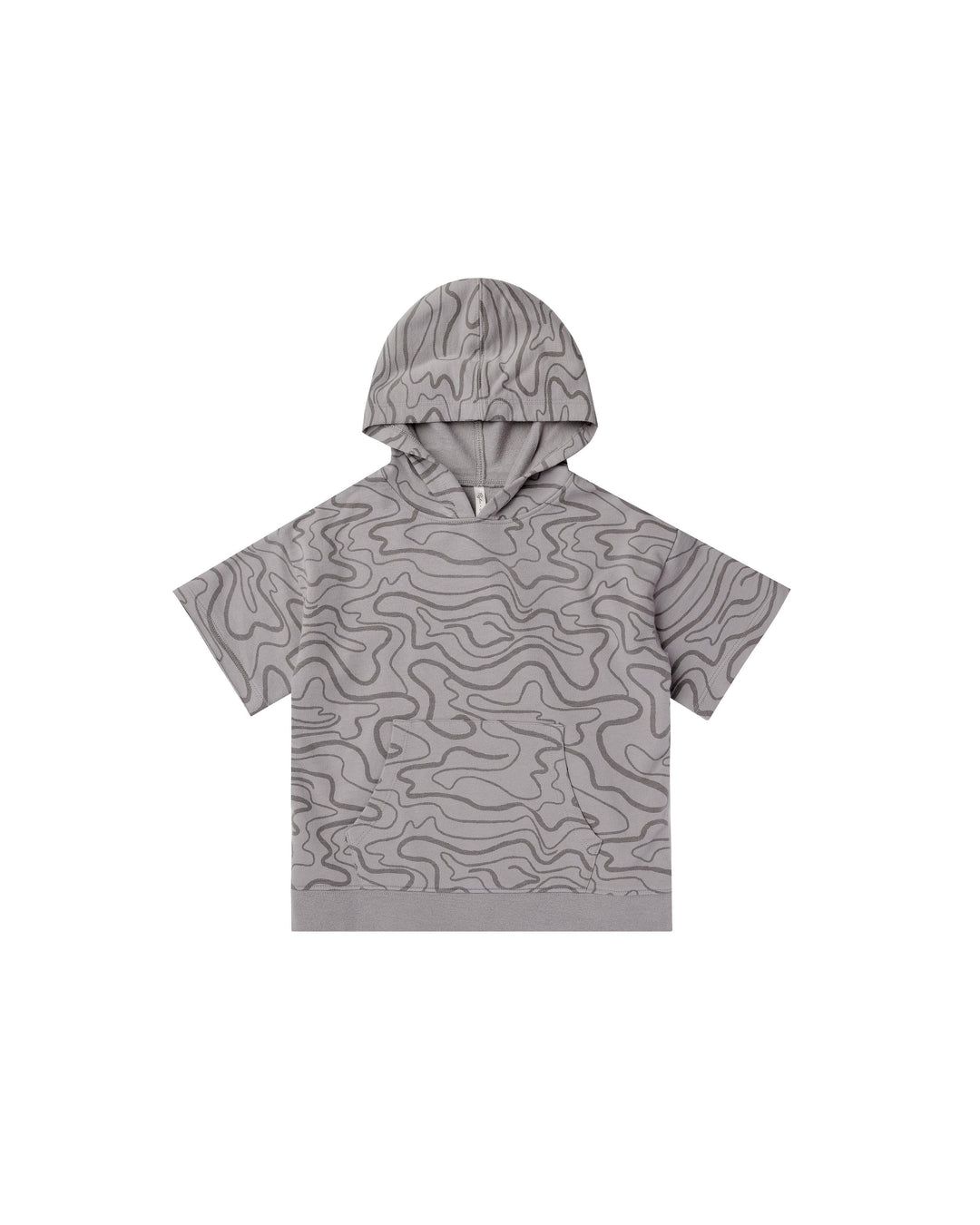 Boys Hoodie | Short Sleeve Hoodie- Slate Mineral Wash | Rylee and Cru - The Ridge Kids
