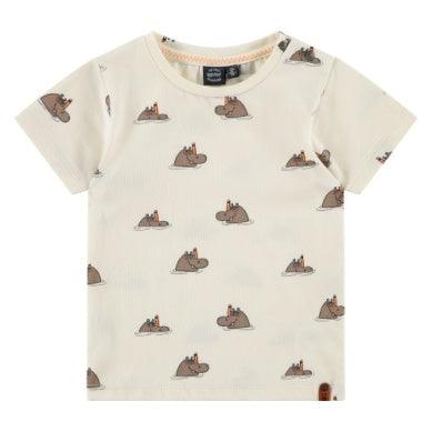 Boys Shirt | Graphic- Hippo Off White | Babyface - The Ridge Kids