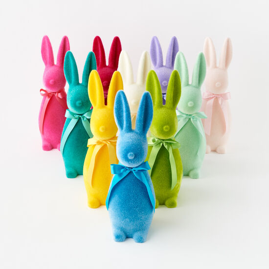 Easter Decor | Flocked Bunny - Assorted