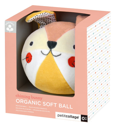 Organic Ball | Chiming Bunny and Bear | Petit Collage - The Ridge Kids