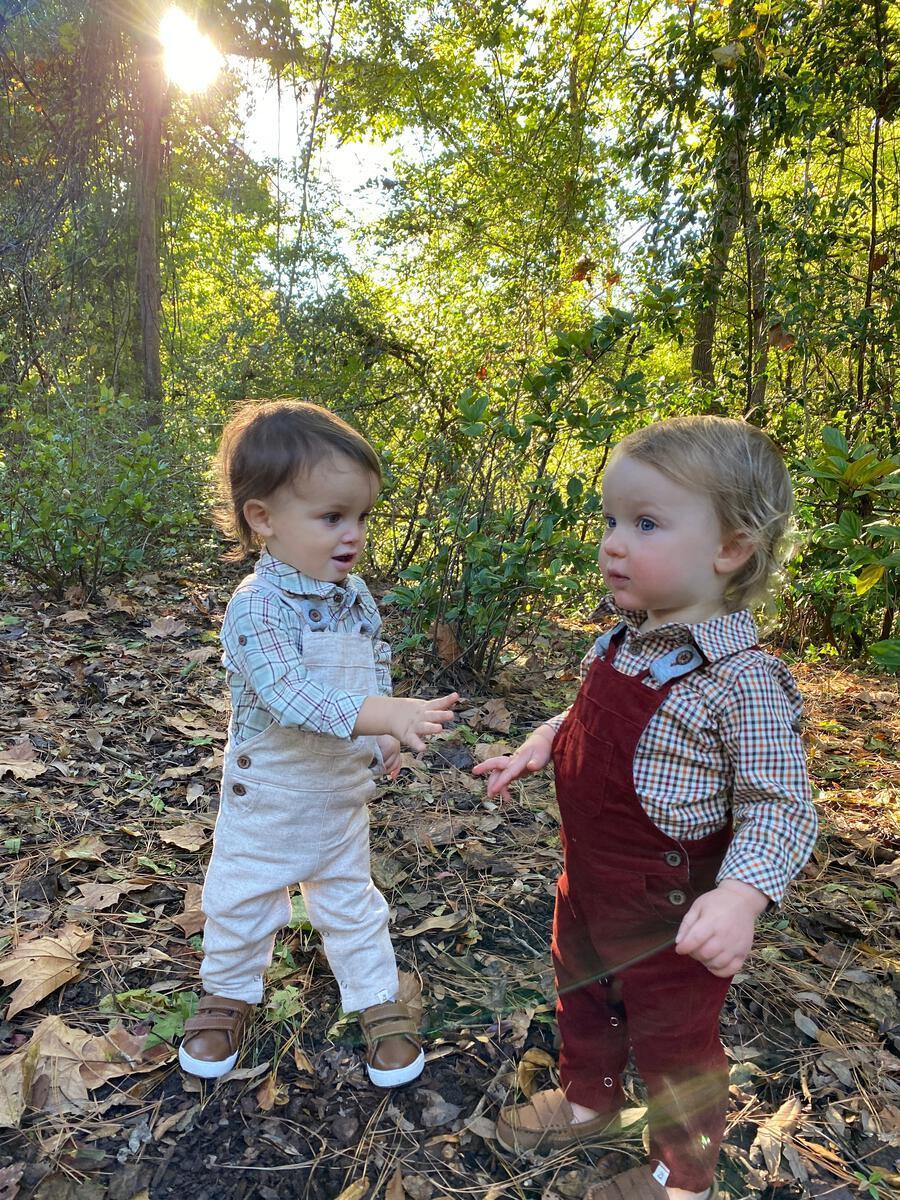 Button Down Cotton Onesie | Jasper Navy Gold | Me and Henry - The Ridge Kids